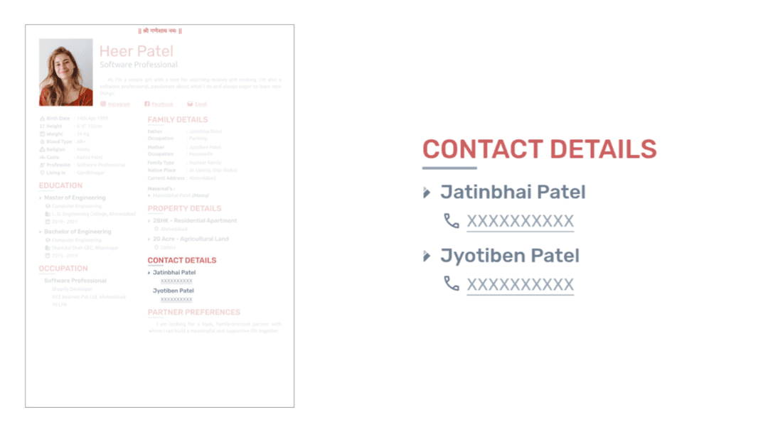 Contact Details Section Preview